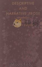 DESCRIPTIVE AND NARRATIVE PROSE   1933  PDF电子版封面    PAUL SPENCER WOOD AND WILLOUGH 