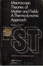 NACRISCIOIC THEORIES OF MATTER AND FIELDS:A THERMODYNAMIC APPROACH     PDF电子版封面     