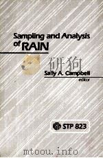 SAMPING AND ANALYSIS OF RAIN     PDF电子版封面    SALLY A.CAMPBELL 
