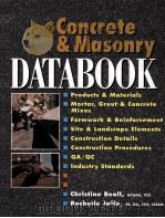 CONCRETE AND MASINRY DATABOOK     PDF电子版封面    ROCHELLE JAFFE 