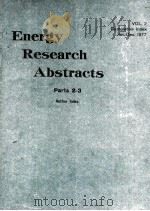 ENERGY RESEARCH ABSTRACTS PARTS 2-3     PDF电子版封面     