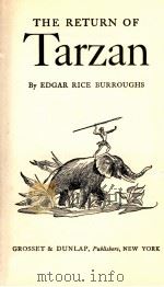 THE RETURN OF TARZAN   1915  PDF电子版封面    EDGAR RICE BURROUGHS 