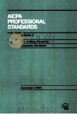 AICPA PROFESSIONAL STANDARDS VOLUME 1     PDF电子版封面    U.S.AUDITING 