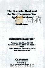 THE DEUTSCHE BANK AND THE NAZI ECONOMIC WAR AGAINST THE JEWS     PDF电子版封面     