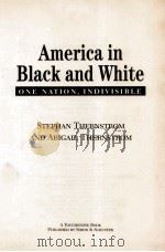 AMERICA IN BLACK AND WHITE ONE NATION INDIVISIBLE     PDF电子版封面  0684844974   