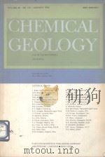 CHEMICAL GEOLOGY     PDF电子版封面     
