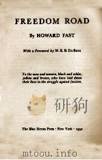 FREEDOM ROAD   1952  PDF电子版封面    HOWARD FAST 