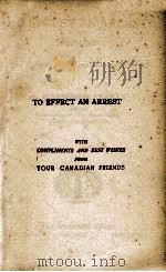 TO EFFECT AN ARREST   1947  PDF电子版封面    HARWOOD STEELE 