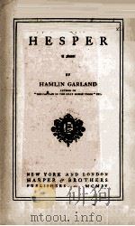 HESPER   1903  PDF电子版封面    HAMLIN GARLAND 