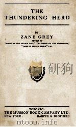 THE THUNDERING HERD   1925  PDF电子版封面    ZANE GREY 