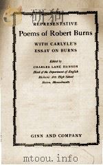 POEMS OF ROBERT BURNS   1930  PDF电子版封面    CHARLES LANE HANSON 