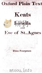 KEATS'S ISABELLA AND THE EVE OF ST. AGNES（ PDF版）
