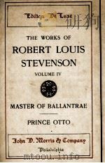 ROBERT LOUIS STEVENSON VOLUME IV（1906 PDF版）