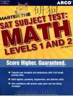 ARCO MASTER THE SAT*SUBJECT TEST:MATH LEVELS 1 AND 2     PDF电子版封面  0768923042   