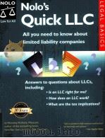 Nolo's Quick LLC  1st edition     PDF电子版封面  0873375734   