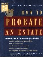 HOW TO PROBATE AN ESTATE     PDF电子版封面  0873374754   