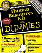 HUMAN RESOURCES KIT FOR DUMMIES：BY MAX MESSMER     PDF电子版封面  0764551310   