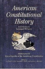 American Constitutional History     PDF电子版封面     