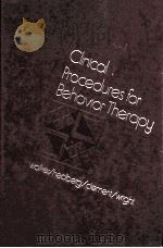 CLINICAL PROCEDURES FOR BEHAVIOR THERAPY     PDF电子版封面     