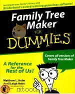FAMILY TREE MAKER FOR DUMMIES     PDF电子版封面     