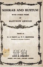 SOHRAB AND RUSTUM WITH OTHER POEMS   1906  PDF电子版封面    MATTHEW ARNOLD 