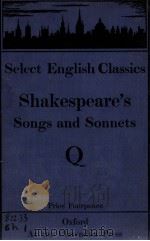 SHAKESPEARE'S SONGS AND SONNETS     PDF电子版封面    A. T. QUILLER-COUCH 