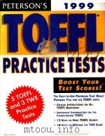 PETERSON'S TOEFL PRACTICE TESTS 1999     PDF电子版封面  0768900166   