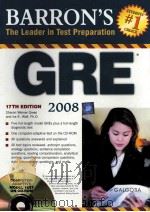 BARRON‘S GRE GRADUATE RECORD EXAMINATION 2008 17TH EDITION     PDF电子版封面  8175155698   