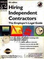 Hiring Independent Contractors The Employer's Legal Guide     PDF电子版封面  0873379187   