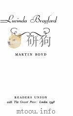 LUCINDA BRAYFORD   1948  PDF电子版封面    MARTIN BOYD 