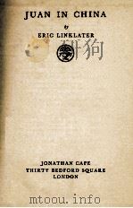 JUAN IN CHINA   1937  PDF电子版封面     