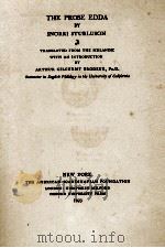 THE PROSE EDDA   1923  PDF电子版封面     