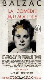 LA COMEDIE HUMAINE VOL.V   1951  PDF电子版封面     