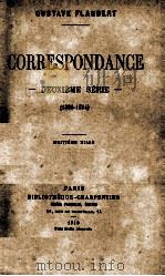 CORRESPONDANCE (1850-1854)   1910  PDF电子版封面     