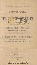 POETAS LIRICOS CASTELLANOS (TOMO VIII)   1899  PDF电子版封面     