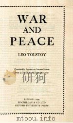 WAR AND PEACE（1959 PDF版）