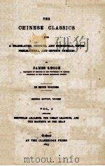 THE CHINESE CLASSICS. VOL. I.   1893  PDF电子版封面    JAMES LEGGE 