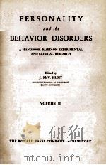 PERSONALITY AND THE BEHAVIOR DISORDERS VOLUME II（1944 PDF版）