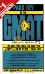 PASS KEY TO THE GMAT  GRADUATE MANAGEMENT ADMISSION TEST（ PDF版）