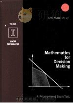 MATHEMATICS FOR DECISION MAKING VOLUME 1（ PDF版）
