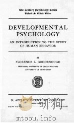 DEVELOPMENTAL PSYCHOLOGY: AN INTRODUCTION TO THE STUDY OF HUMAN BEHAVIOR（1934 PDF版）