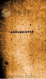 ADOLESCENCE ITS PSYCHOLOGY VOLUME II   1916  PDF电子版封面     