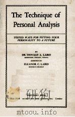 THE TECHNIQUE OF PERSONAL ANALYSIS   1946  PDF电子版封面     