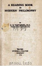 A READING BOOK IN MODERN PHILOSOPHY（1913 PDF版）