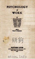 PSYCHOLOGY AT WORK   1932  PDF电子版封面     