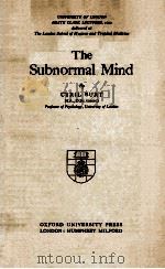 THE SUBNORMAL MIND   1936  PDF电子版封面     