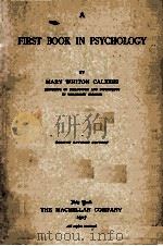 A FIRST BOOK IN PSYCHOLOGY   1917  PDF电子版封面     