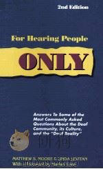 FOR HEARING PEOPLE ONLY     PDF电子版封面     