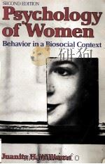 PSYCHOLOGY OF WOMEN BEHAVIOR IN A BIOSOCIAL CONTEXT     PDF电子版封面     
