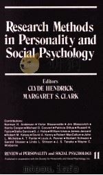 RESEARCH METHODS IN PERSONALITY AND SOCIAL PSYCHOLOGY EDITORS     PDF电子版封面     
